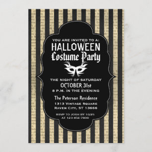 Vintage-Grunge-Halloween-Kostüm-Party-Einladungen Einladung
