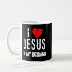 Vintage Grunge Ich liebe JESUS und MEINEN EHEMANN, Kaffeetasse