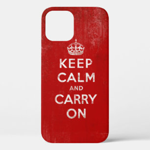 Vintage Grunge Keep Calm and Carry On Case-Mate iPhone Hülle
