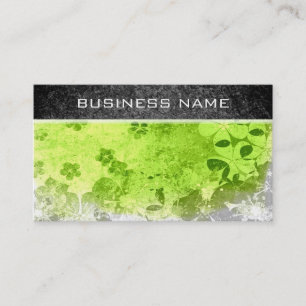 Vintage Grunge Limones Blumenmuster 2 Visitenkarte