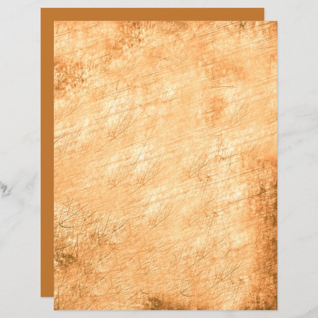 Vintage Grunge Pastel Orange Scribble Art (Vorne/Hinten)