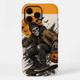 Vintage-Grunge-Skateboarding-Skelett-Kürbis iPhone 16 Pro Max Hülle