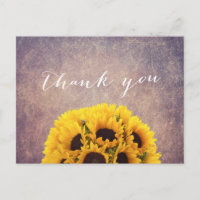 Vintage Grunge Sonnenblumen Vielen Dank