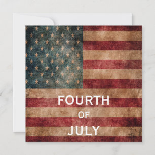 Vintage Grunge USA Sterne und Streifen 4. Juli Einladung