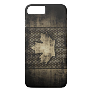 Vintage-grungy-Metall-Look-Kanadische-Flagge iPhone 8 Plus/7 Plus Hülle