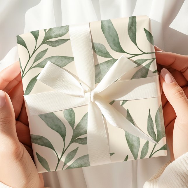 Vintage Grünpflanzen Botanisch Geschenkpapier (Von Creator hochgeladen)