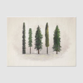 Vintage Grünwaldbäume Rustikale Woodsy-Hochzeit Seidenpapier