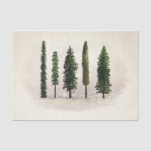 Vintage Grünwaldbaumhochzeit Seidenpapier