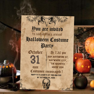 vintage gruselige gotische Halloween-Party-Einladu Einladung