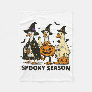 Vintage Gruselige Jahreszeit Halloween-Geist Gans Fleecedecke