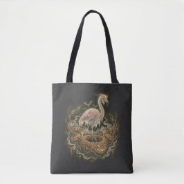 Vintage gruseliger Flamingo Halloween-Design
