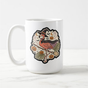 Vintage gruseliger Flamingo Halloween-Design Kaffeetasse