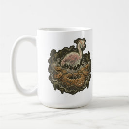 Vintage gruseliger Flamingo Halloween-Design Kaffeetasse