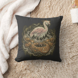Vintage gruseliger Flamingo Halloween-Design Kissen