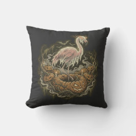 Vintage gruseliger Flamingo Halloween-Design Kissen