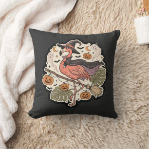 Vintage gruseliger Flamingo Halloween-Design Kissen