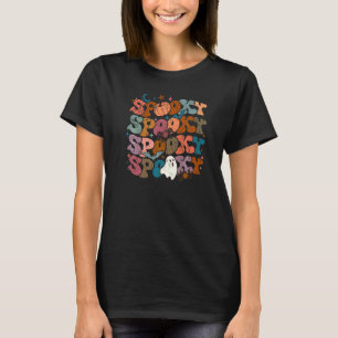 Vintage gruseliger Halloween groovy Flower süßer G T-Shirt