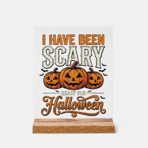 Vintage-gruseliger Halloween-Kürbis-Shirt-Entwurf_ Acrylschild