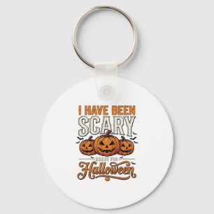 Vintage-gruseliger Halloween-Kürbis-Shirt-Entwurf_ Schlüsselanhänger