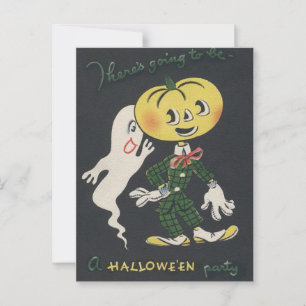 Vintage Gruseliger Halloween Postkarte