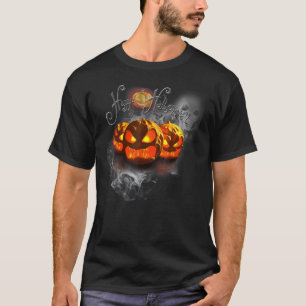 Vintage gruseliger Kürbis Halloween-Kostüm T-Shirt