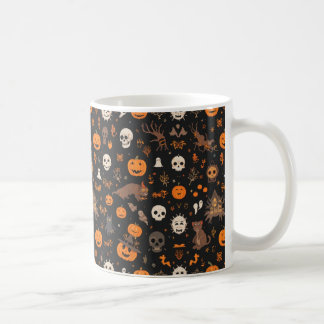 Vintage-gruseliger Musterkaffeebecher - Klassische Kaffeetasse