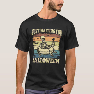 Vintage gruseliger Sommer-Skelett, das nur auf Ha T-Shirt