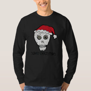 Vintage Gruseliger Weihnachts-Schädel anti T-Shirt