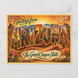 Vintage Gruß aus Arizona von Postkarte
