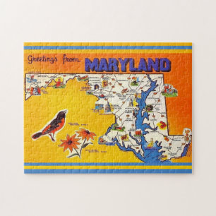 Vintage-Gruß aus Maryland Puzzle