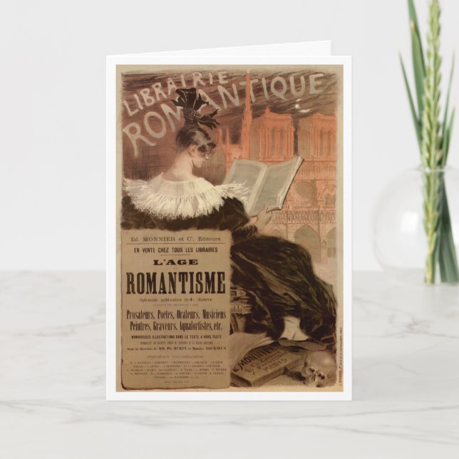 VINTAGE GRUSS-KARTE DER FRANZOSE-POSTERART KARTE (Vorderseite)