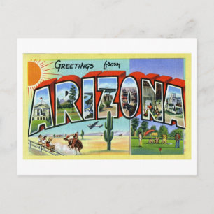 Vintage Grüße aus Arizona Postkarte