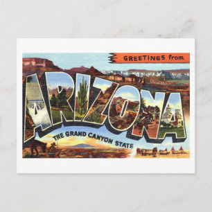 Vintage Grüße aus Arizona Postkarte