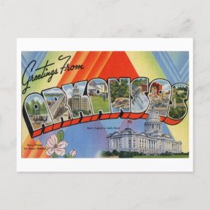 Vintage Grüße aus Arkansas Postkarte