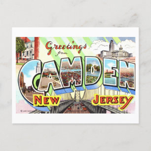 Vintage Grüße aus Camden, New Jersey, Postkarte