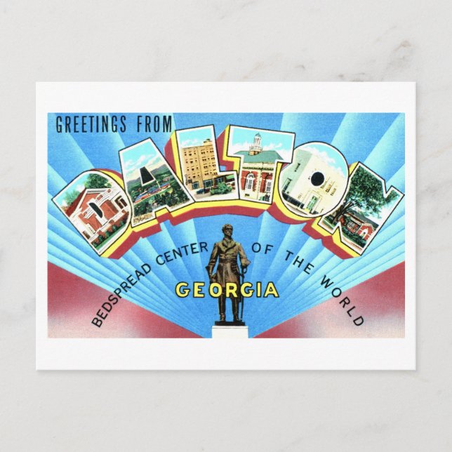 Vintage Grüße aus Dalton, Georgien, Postkarte (Vorderseite)
