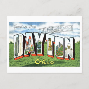 Vintage Grüße aus Dayton, Ohio Postkarte