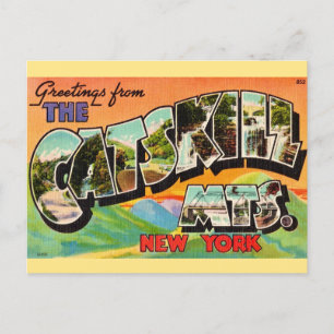 Vintage Grüße aus den Catskill Mountains Postkarte