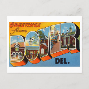 Vintage Grüße aus Dover, Delaware Postkarte