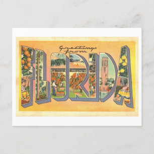 Vintage Grüße aus Florida Postkarte