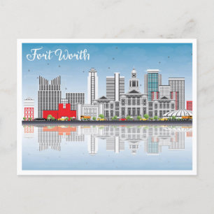 Vintage Grüße aus Fort Worth Texas Postkarte