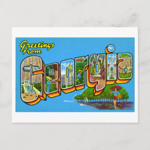 Vintage Grüße aus Georgien Postkarte