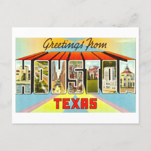 Vintage Grüße aus Houston, Texas Postkarte