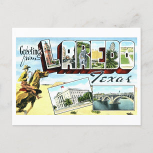 Vintage Grüße aus Laredo, Texas Postkarte