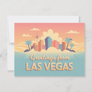 Vintage Grüße aus Las Vegas Klassisches Retro Postkarte