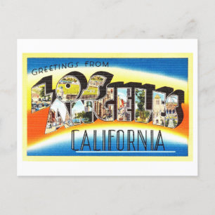 Vintage Grüße aus Los Angeles, Kalifornien Postkarte