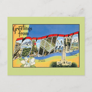 Vintage-Grüße aus Louisiana Postkarte