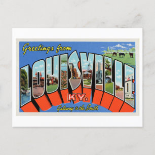 Vintage Grüße aus Louisville, Kentucky Postkarte