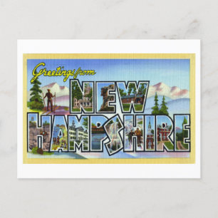 Vintage Grüße aus New Hampshire Postkarte