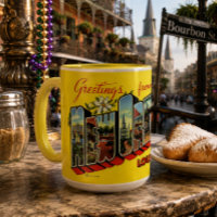 Vintage-Grüße aus New Orleans Reise-Postkarte